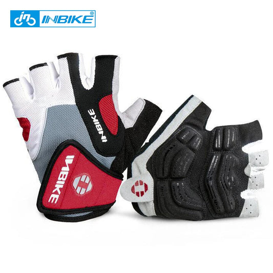 INBIKE Shockproof GEL Pad Fiets Handschoenen voor Heren en Dames - Halve Vinger Sport Handschoenen voor Zomer Fietsen en Fitness in de Sportschool (Model IF239)