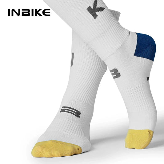 INBIKE Professional MTB Cycling Socks for Men - Compression Bicycle Riding Socks