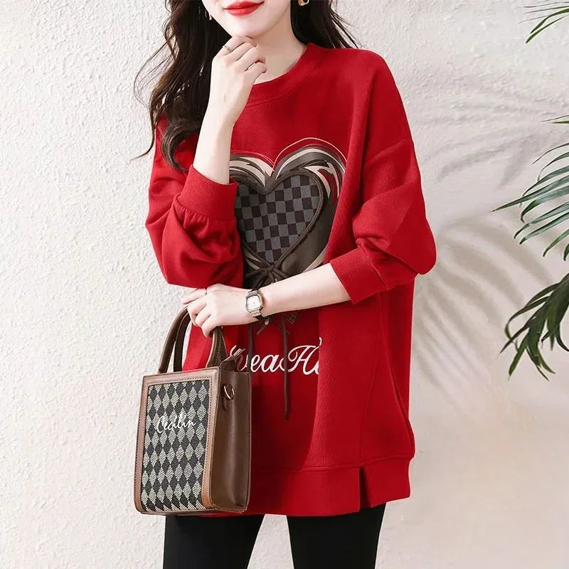 Green Baggy Sweatshirt for Women