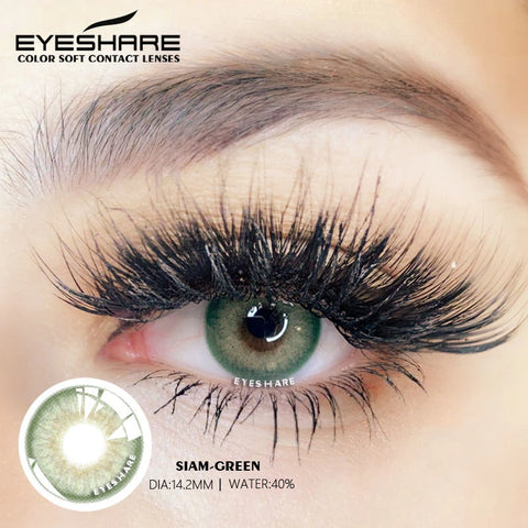 EYESHARE 2pcs Natural Color Contact Lenses - SIAM Blue & Green