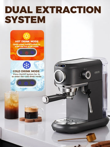Cafelffe 4-in-1 koffiezetapparaat: warme en koude espressomachine