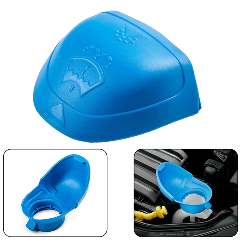 6V0955485 Wiper Washer Fluid Reservoir Tank Cover Cap for Audi VW - Blue Plastic Replacement