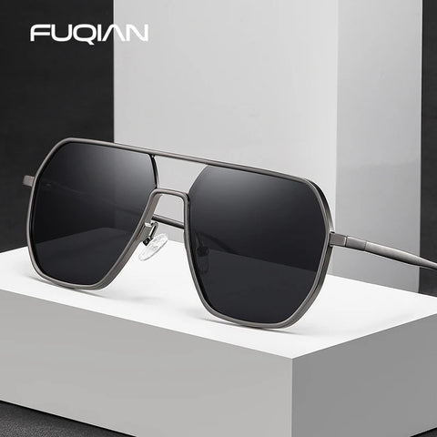 Luxe metalen fotochromatische gepolariseerde zonnebril - Chameleon UV400 unisex anti-reflectie zonnebril