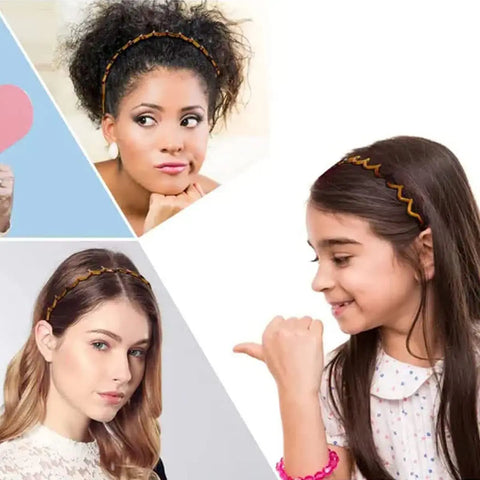 Korean Women Hair Comb Non-Slip Headband - U Shape Hair Hoops with Fixed Teeth