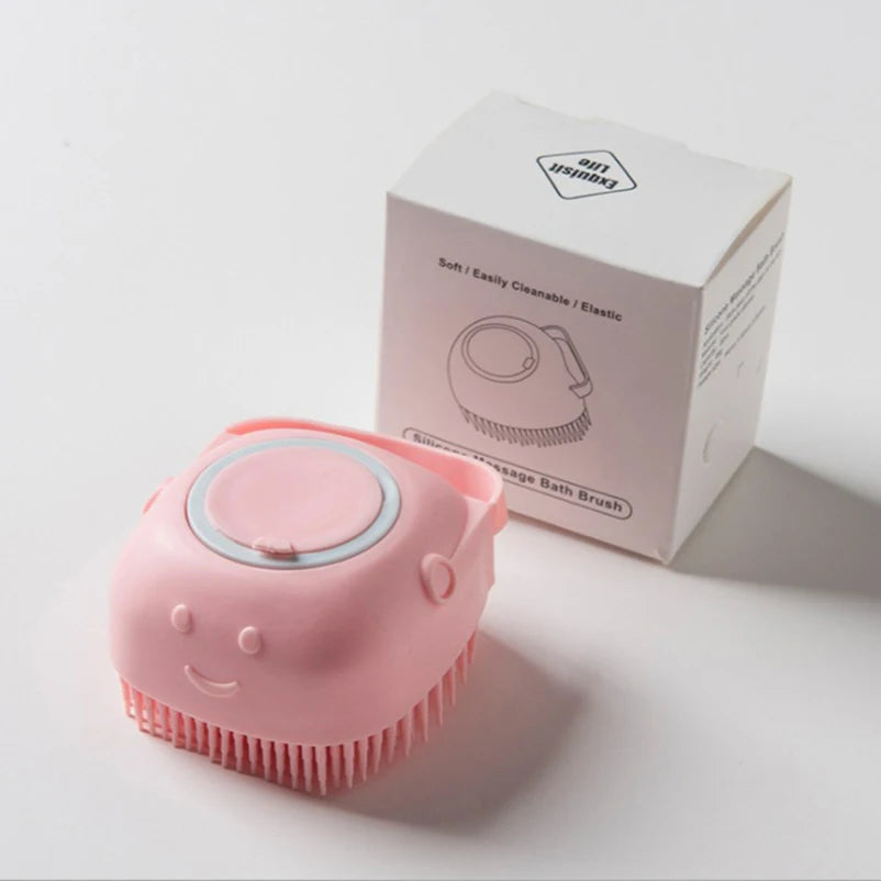 Non-Toxic Silicone Pet Bath Brush for Cats & Dogs