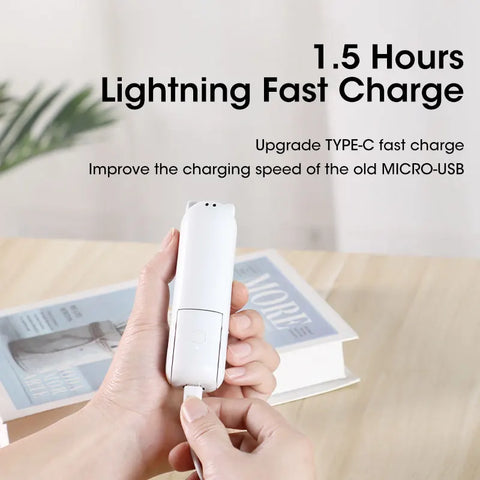 2000mAh Mini Portable Fan - USB Rechargeable, Collapsible Handheld & Desktop Fan for Office and Home