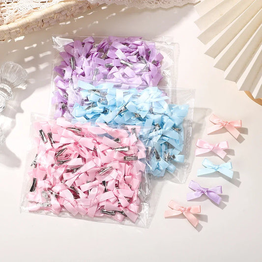 Effen mini strik haarspeldjes voor kinderen - 4/6/8/10 stuks balletaccessoires