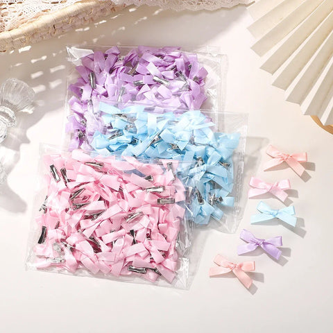 Effen mini strik haarspeldjes voor kinderen - 4/6/8/10 stuks balletaccessoires