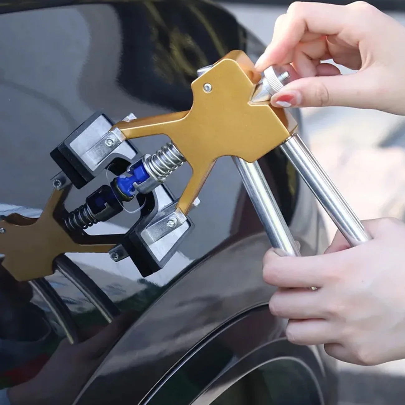 Paintless Car Dent Puller Kit - Efficient Ding & Hail Repair Tool for Automotive Workshops