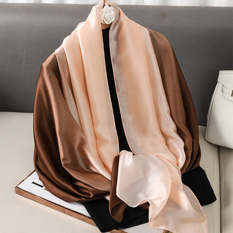 Luxury Gradient Silk Scarf for Women