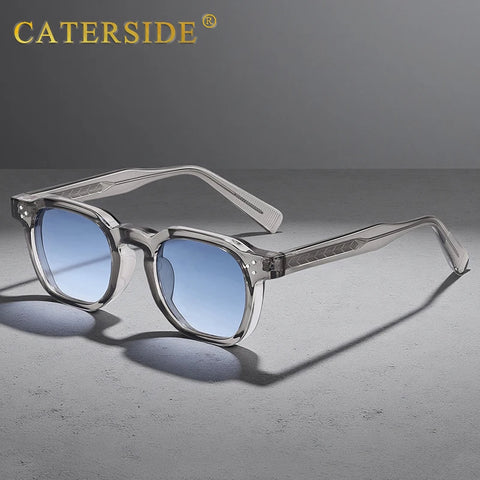 CATERSIDE Retro Punk Vierkante Zonnebril – Gepersonaliseerde UV400 Unisex Mode Zonnebrillen, Set van 2 Stuks voor Feesten &amp; Festivals