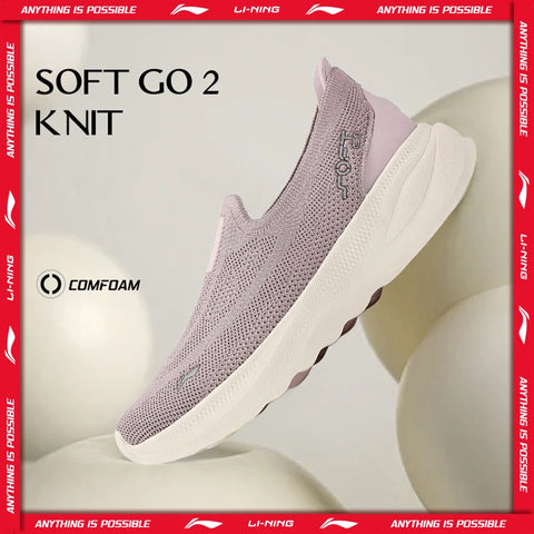 Li-Ning Dames SOFT GO 2 KNIT Slip-on Casual Wandelschoenen