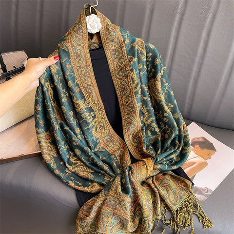 Luxury Autumn Cashmere Pashmina Shawl