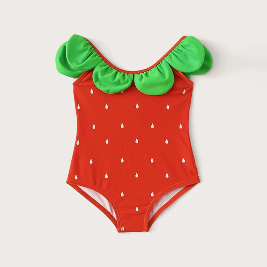 Tregren Toddler Baby Girl Watermelon Seed Print Swimsuit