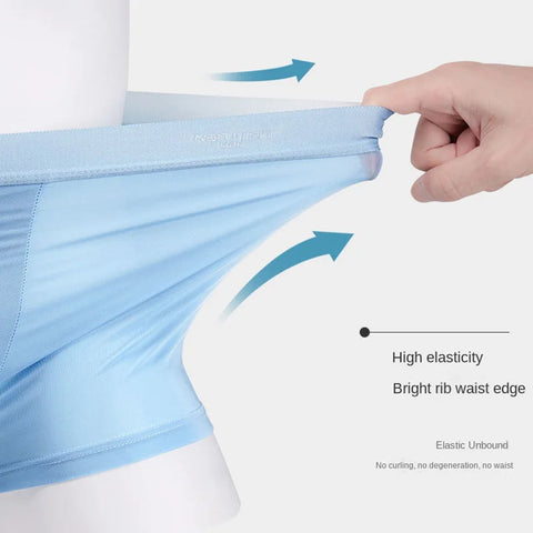 4pcs Men's Ice Silk Boxer Shorts - Breathable & Sexy