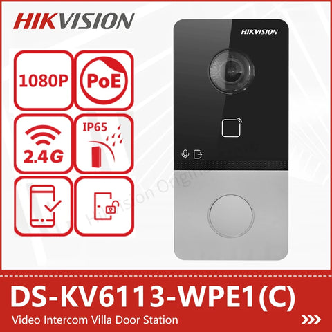 Hikvision 1080P Wifi Video Intercom Smart Home POE Doorbell Camera