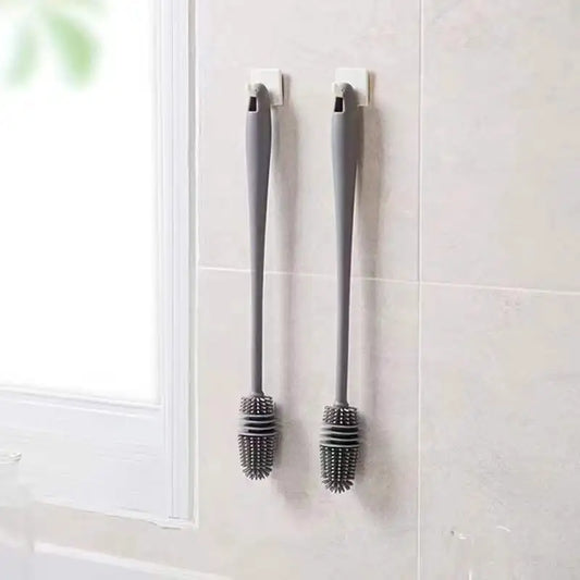 Silicone Cup Brush for Bottle and Glass Cleaning – Long Handle Kitchen Tool