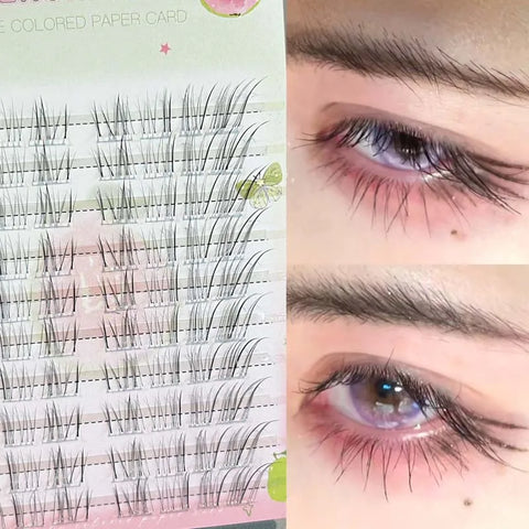 Self-Adhesive False Eyelashes - Easy-to-Use DIY Natural Curling Clusters