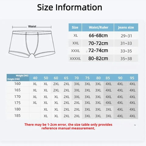 6Pcs Men's Sexy Underwear Boxers - Comfortable Fashion Trunks