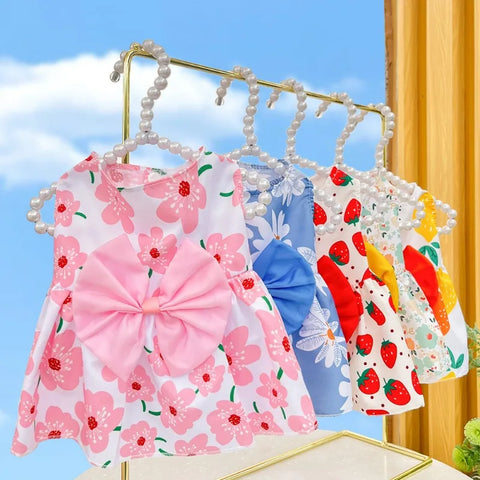 Cute Dog Princess Dress for Spring & Summer - Bow Lace Skirt for Small to Medium Pets