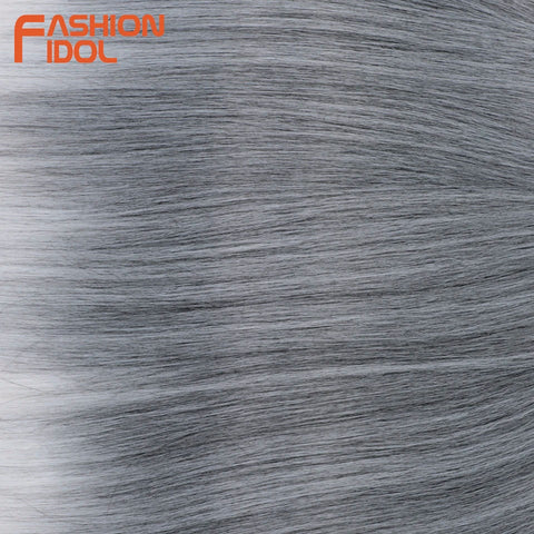 28" 3PCS Ariel Straight Pony Hair Bundles - Ombre Silver Grey