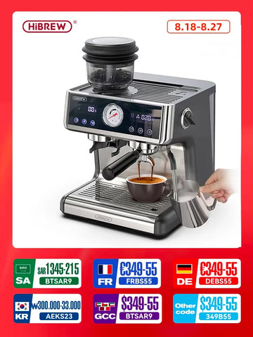 HiBREW Dual Boiler System Barista Pro Coffee Machine