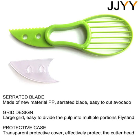 JJYY 3 In 1 Avocado Slicer, Corer, and Peeler - Kitchen Tool for Avocado Lovers
