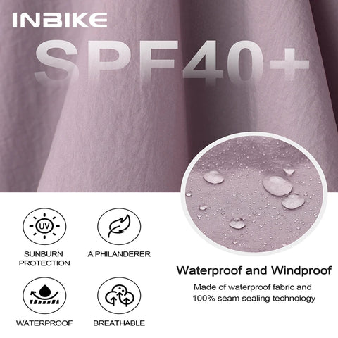 INBIKE Long Sleeve Women’s Windbreaker Cycling Biking Jacket - Lightweight, Windproof with Pockets