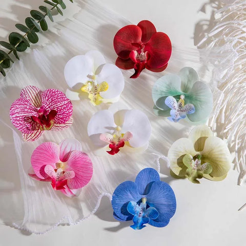 Fashion Butterfly Orchid Stud Earrings for Women - Exaggerated Large Flower Earrings for Weddings and Gifts 2024