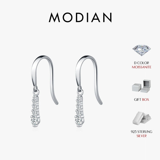 MODIAN D Color Moissanite Dangle Earrings