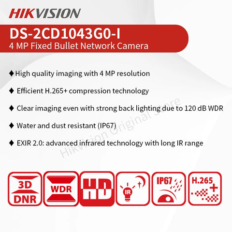 Hikvision 4MP Mini Bullet Camera Outdoor