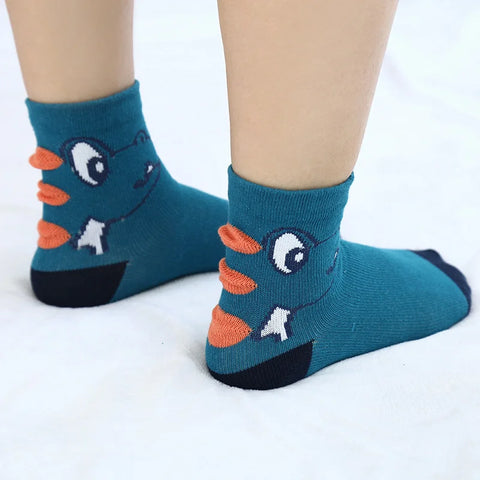 Children's Thick Terry Dinosaur Space Socks