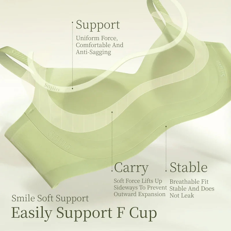SUJIIN Wireless Bra for Big Breasts