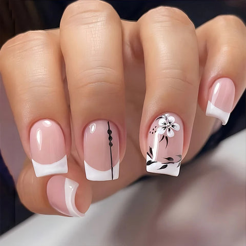 VITAGWX French False Nails - Diamond Glitter Press-On Nail Tips