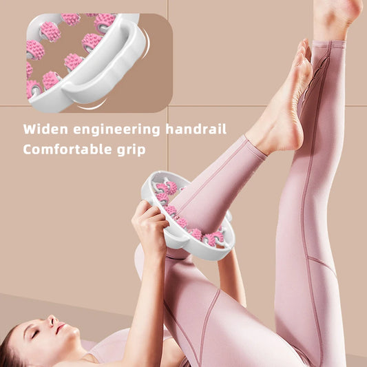 Leg Massager with 12 Wheels - Full Coverage Manual Massage Roller for Muscle Relaxation