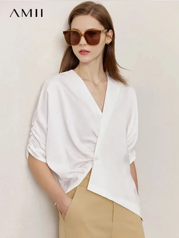 AMII Minimalism Shirts for Women 2024