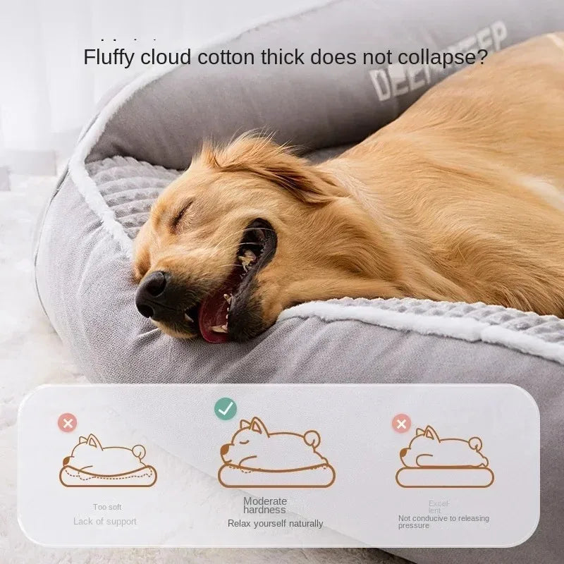 Cozy Pet Bed for Dogs and Cats – Perfect Winter Bedding for Small to Large Pets