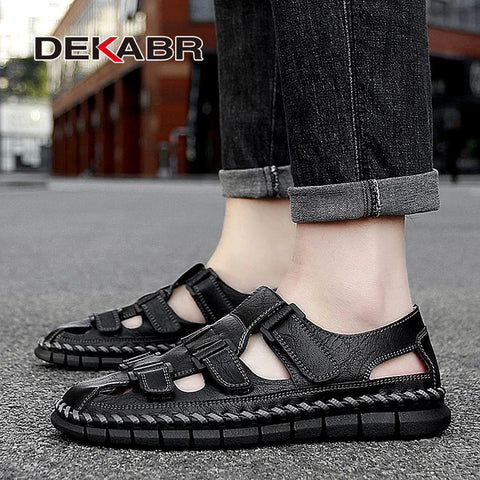 DEKABR Lässige Sommer-Strandsandalen für Herren 