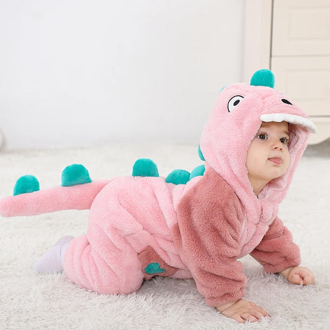 Lovely Dinosaur Newborn Baby Girl Jumpsuit