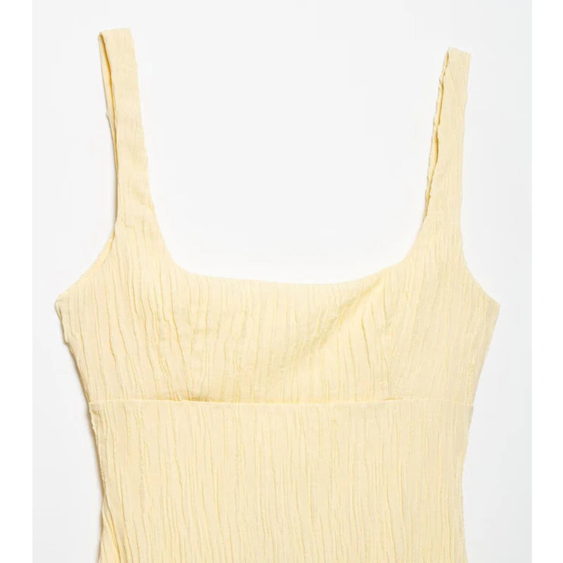 Elegant Pleated Slip Midi Dress for Women
