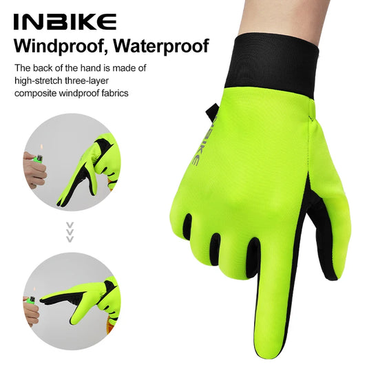 INBIKE Winter Cycling Gloves - Warm, Waterproof, Touchscreen Biking Gloves for Men & Women