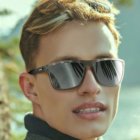 BARCUR Original Square Sports Polarized Zonnebril – UV400 Unisex Brillen voor Rijden en Buitenshuis