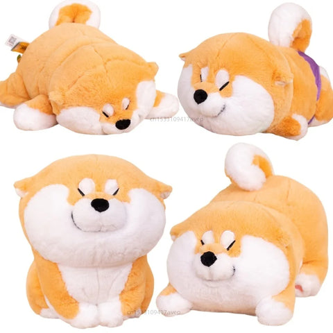Adorable Shiba Inu Plush Toy – Lying Puppy Hug Pillow & Bed Cushion for Kids’ Gifts