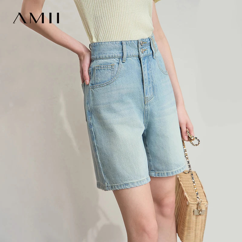 Amii Women's Distressed Denim Shorts - Summer 2025