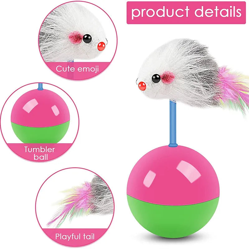 Interactive Cat Toy Set - Fun Mouse Teaser for Cats and Dogs