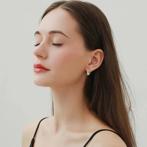 IOGOU Luxury Moissanite Hoop Earrings – 1.86CT 925 Sterling Silver Vintage Style