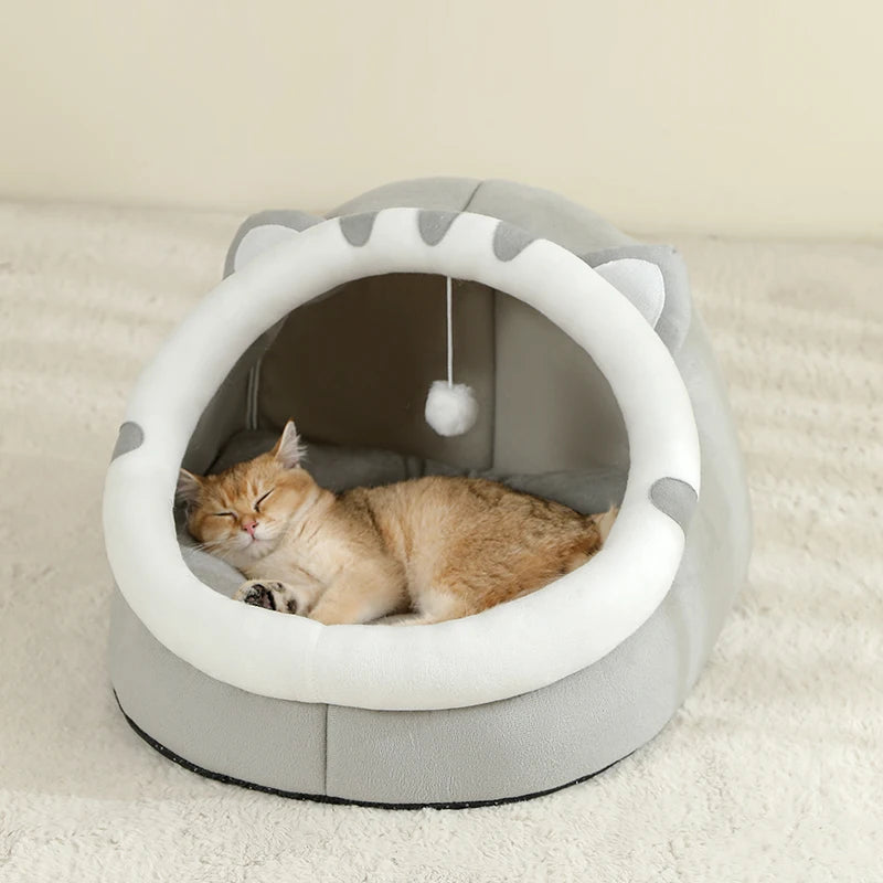 Super Cat Bed Warm Pet House - Cozy Kitten Cave and Dog Basket Tent