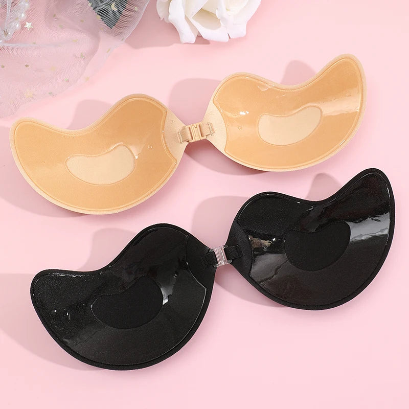 2 Pairs Invisible Strapless Adhesive Stick Bra Push Up Bras
