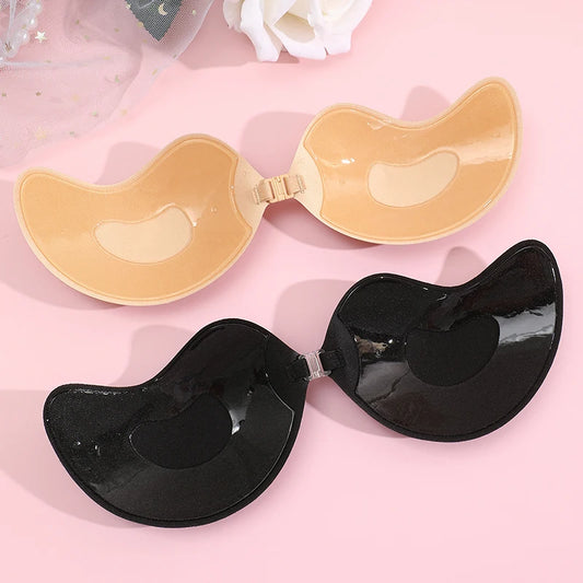 2 Pairs Invisible Strapless Adhesive Stick Bra Push Up Bras