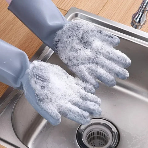 Magische afwashandschoenen van siliconenrubber